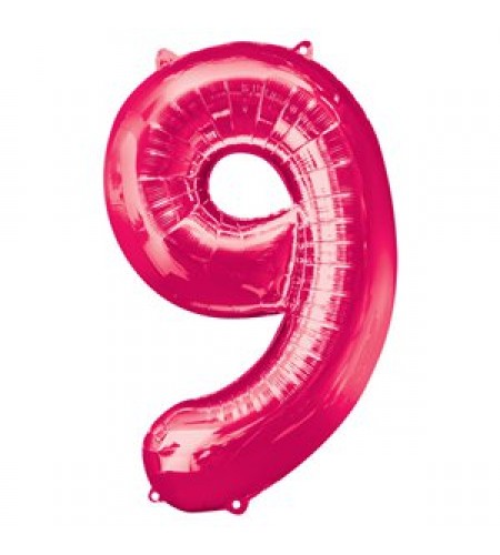 BALÃO PINK NUMERO 9